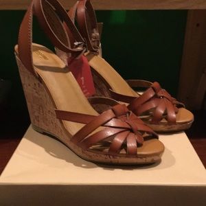 Mossimo 6.5 wedge cork sandals ankle strap new/box